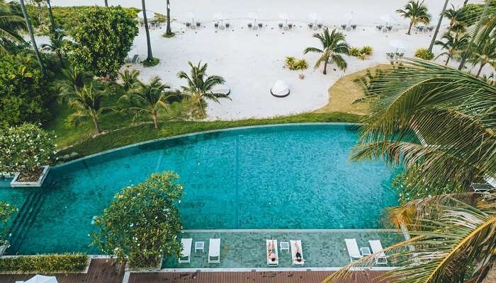 Exterior pool view at SAii Phi Phi Island