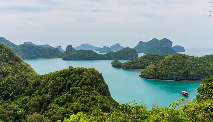 View from the peak of marine national park