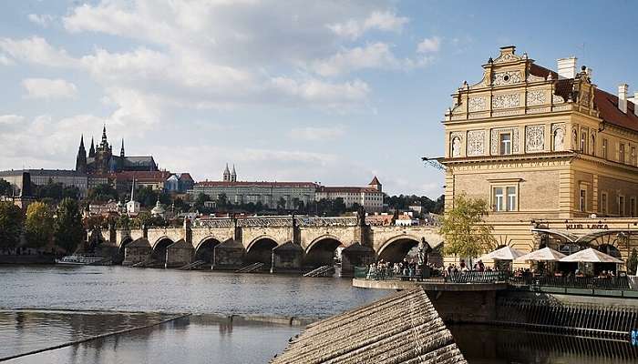 View of Charles Bridge, Prague in Summer.