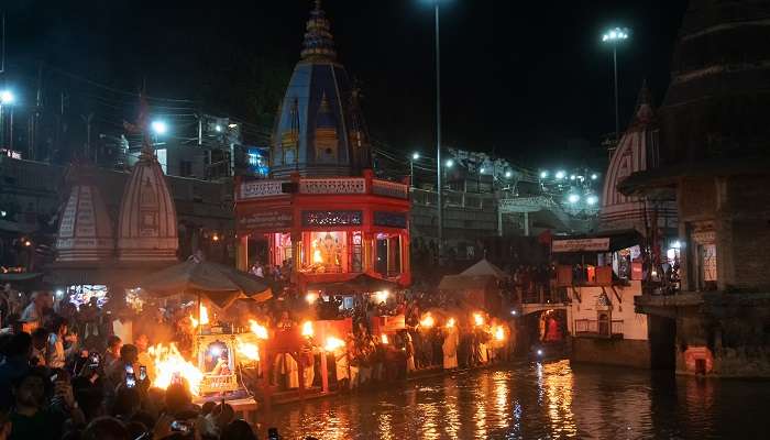 A delightful view of Haridwar at night