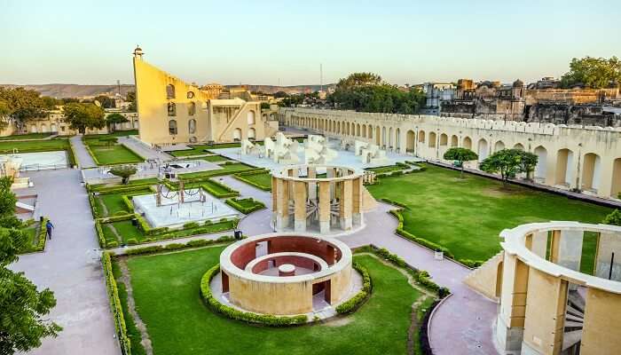 Astronomical instruments at Jantar Mantar in Jaipur