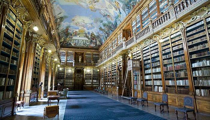 Visit Strahov Library and Monasatry in Prague in Summer