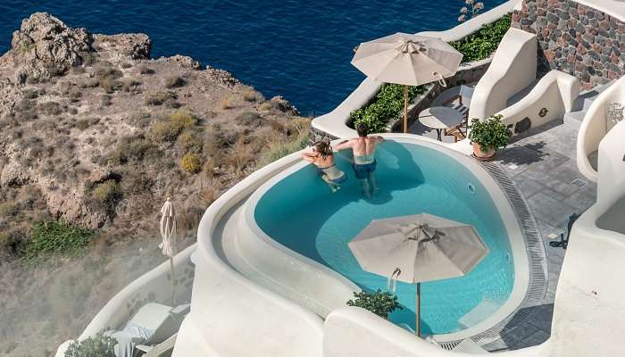 Do swimming in Greece in July