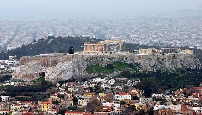 mount lycabettu in  Athens a place that answer your question Athens  of where to go in Greece in March?