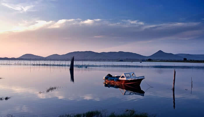 Breathtaking view of Chilika Lake in Rambha, Odisha, one of the must-visit locations in Gopalpur tourism