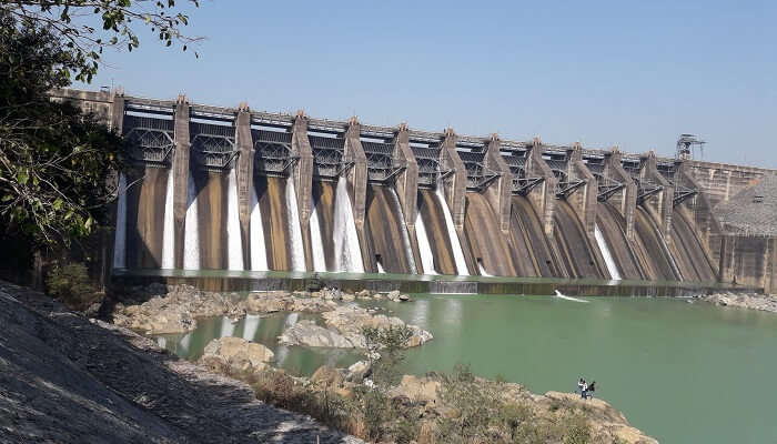 A scenic view of Maithon Dam, one of the nearby tourist places in Dhanbad for boating