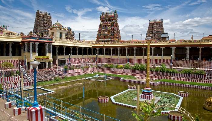 Seek blessings at Meenakshi Temple which is one of the most revered temples in Tamil Nadu