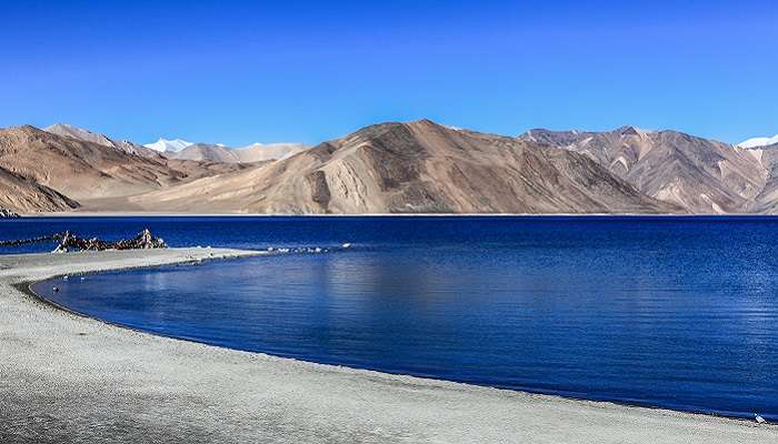 Scenic views at the Pangong Lake