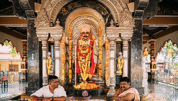 Main deity at one of the best places to visit in Mapusa