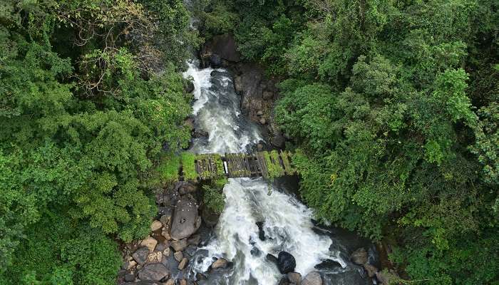 Cascades de Murkannu Gudda et Haldu est l'un des meilleur Waterfall,At,Green,Route,Railway,Trek,,Sakleshpur,,Karnataka