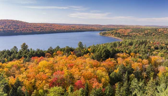 La vue incroyable de la lac de parc provincial Algonquin, c'est l'une des meilleurs endroits à visiter au Canada