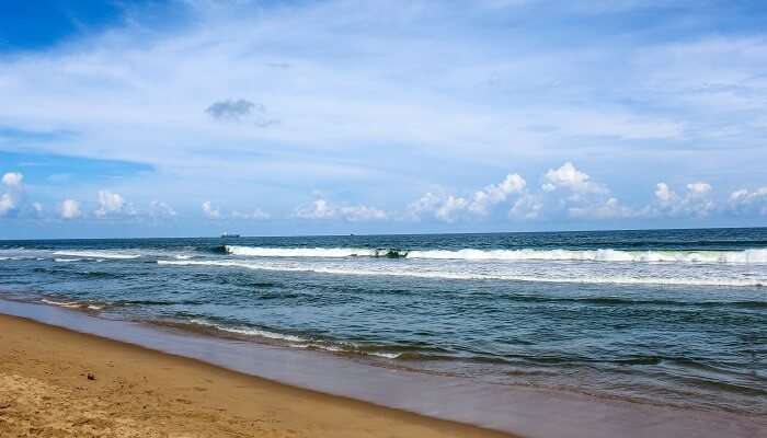 Paysage marin de Plage calme de la marina, Chennai