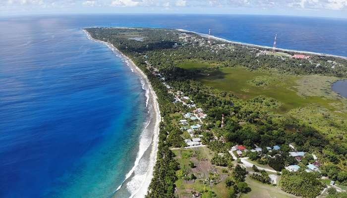 La vue de l'ile de fuvahmulah,