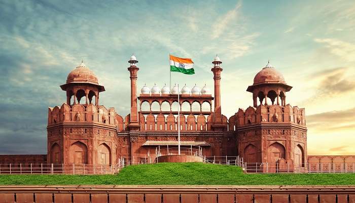 The view of Red Fort, among the best places to visit in India with family