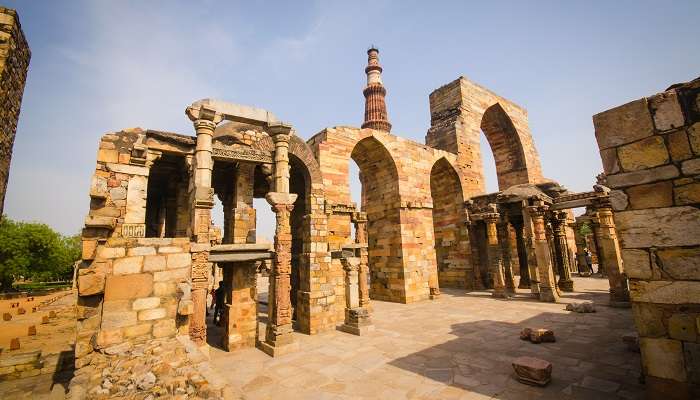 The view of the famous historical monument of Delhi.