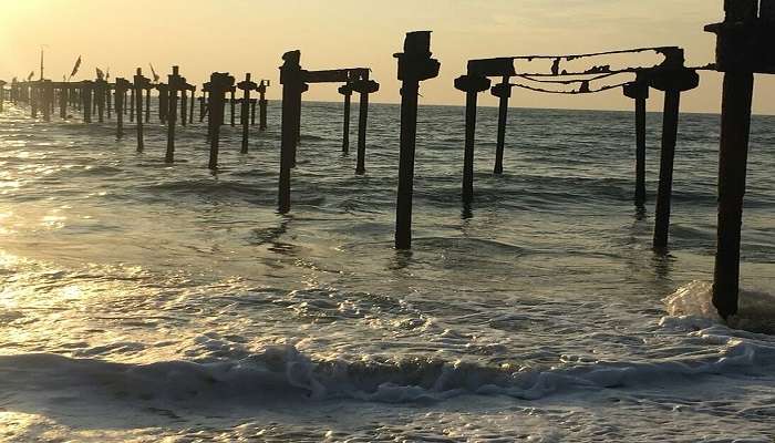 Old piers on Alappuzha Beach