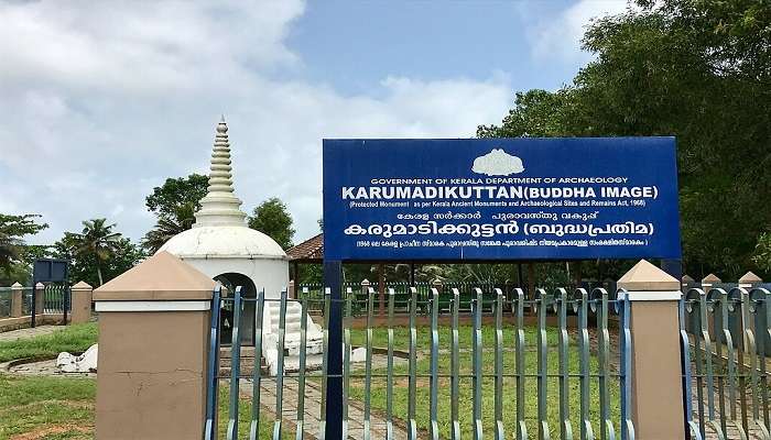Statue of Buddha in Karumadikuttan Temple