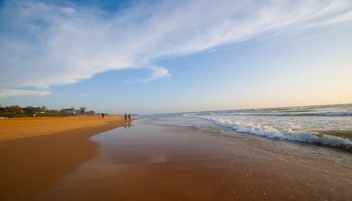 The breathtaking view of Colva Beach, Goa.