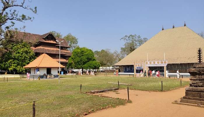 The panoramic landscape of mandir in Kerala.