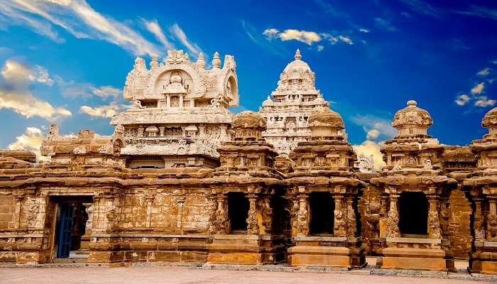 A view of the Kailasanatha Temple in Kanchipuram, places to visit near Tirupati within 200 kms