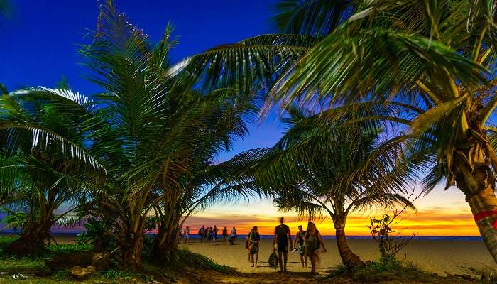 Stunning and vibrant sunset over Karon Beach