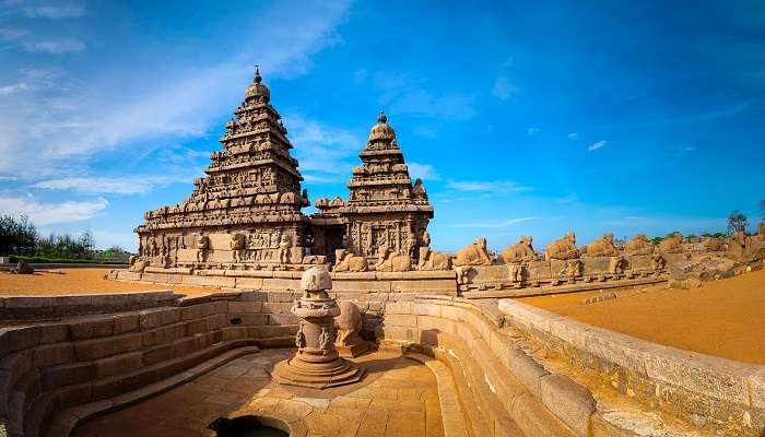 A view of the famous UNESCO world heritage site in Mahabalipuram,places to visit near Tirupati within 200 kms