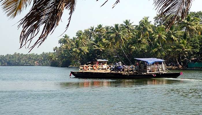Ferry running to the Munroe Island