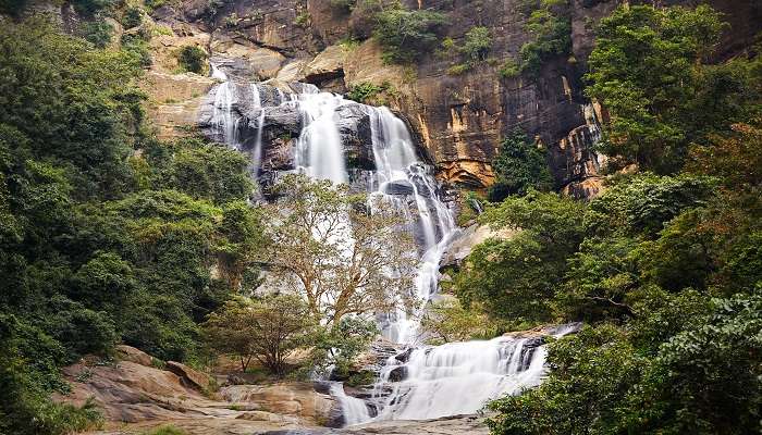 Due to its association with Hindu mythology, the Ravana Falls are a popular place of tourist interest 