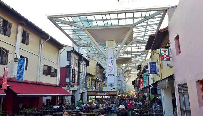 Smith Street Hawker Center dans le quartier chinois, Singapour