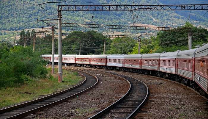 Train ride to reach Sundareswara Temple