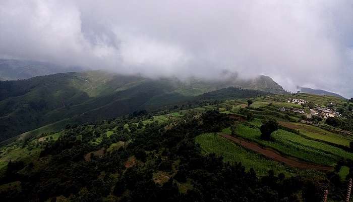 View of the hill station that offers serene nature views of Chakarta in January