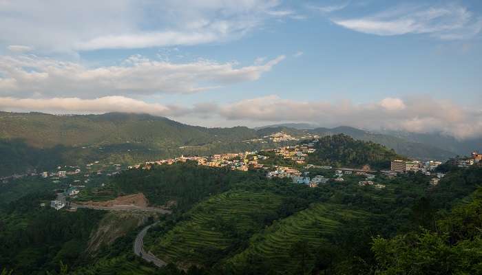 Alluring view of the mountains of Chamba near Kanatal In December