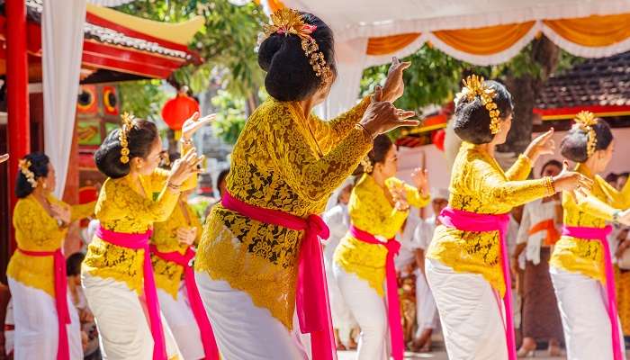 Women Performing The Traditional Ceremonial Dance
