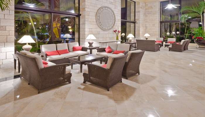 Common area from one of the hotels in Bhimavaram