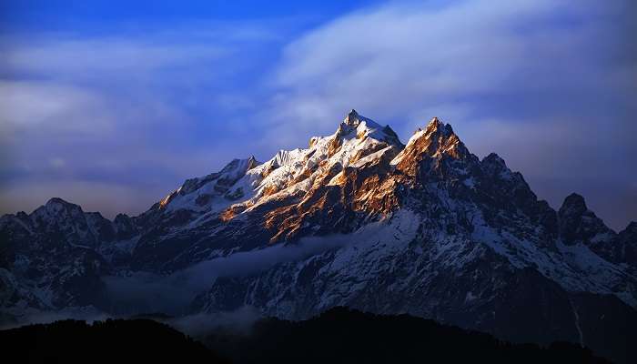 A surreal view of snow capped mountain