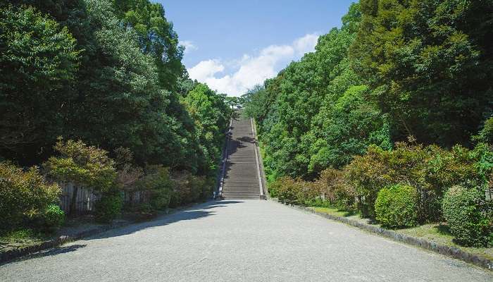 Temple is located in the lap of nature