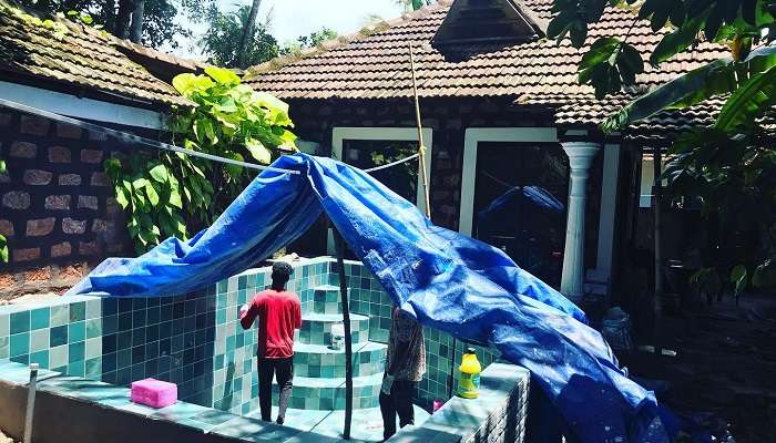 An aerial view of the Marari Dreamz Homestay a top resorts in Mararikulam