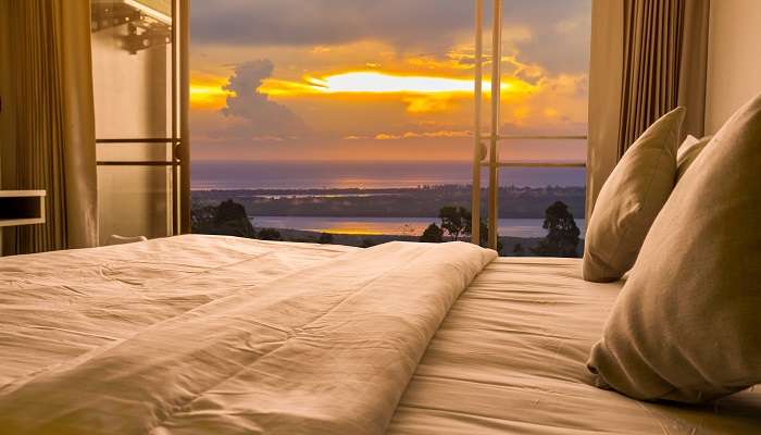 A beautiful sunset view from the wonderful resorts in Manathavady The lodge offers cycling tours and other outdoor activities