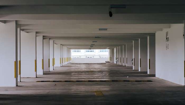 Parking area of one of the hotels in Bhimavaram