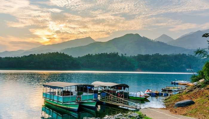 Beautiful sunset in Kerala