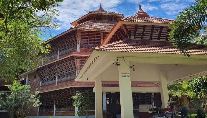 The scenic exterior view of God’s Own Country Ayurvedic resort, among the top hotels near Kovalam.