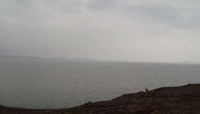 Stored water in a Bargi Dam