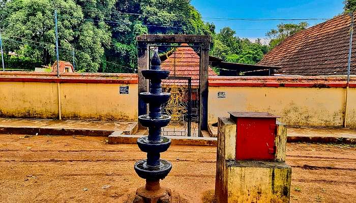 A stunning night view of the sree Ayyappan Temple