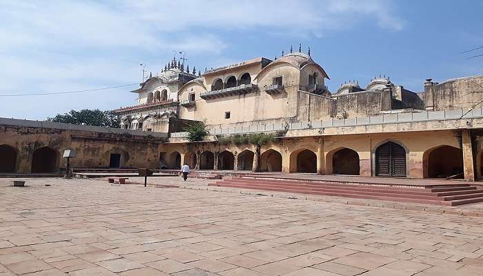 Serene view of the Bala Quila fort in Alwar in the clear sky