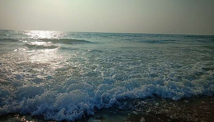 Beautiful aerial view of Colva Beach 