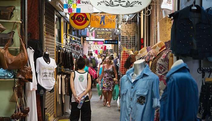  Crowds explore Chatuchak Weekend Market during their visit to Bangkok in February