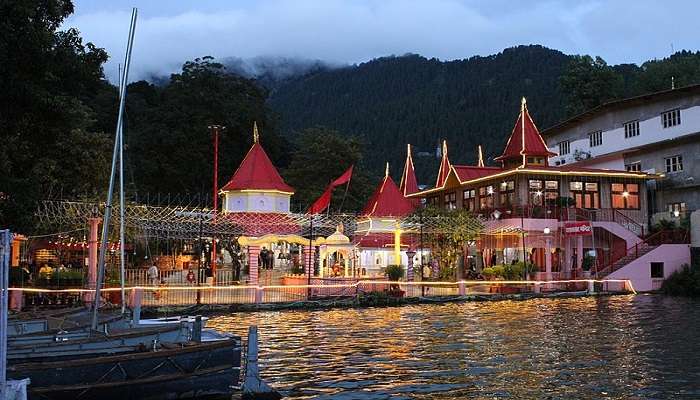 Naina Devi Temple, after Kausani snowfall Nainital