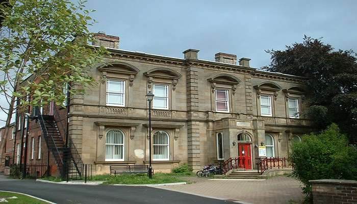 The Barton Library during its early days had architectural glory.