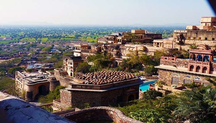 Neemrana Fort Palace was built in 1464 in Neemrana, a town in Alwar district of Rajasthan 