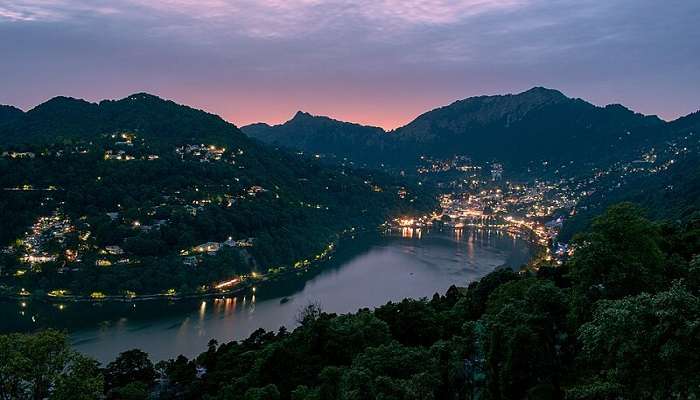 Aerial view of Nainital